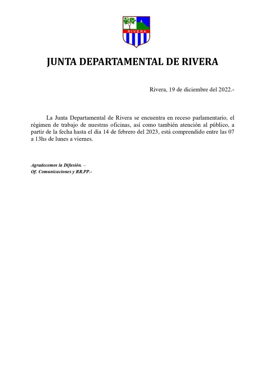Comunicado sobre Cambio de Horario
